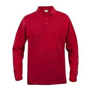 Clique Mens Classic Lincoln Long-Sleeved Polo Shirt / Red